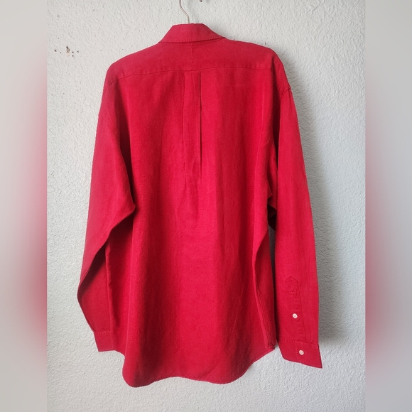 Ralph Lauren Silk And Linen Blend Button Down Shirt - Picture 6 of 10